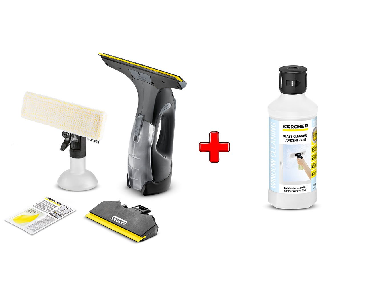 Karcher WV 5 Plus N Black Edition Cam Temizleme + Karcher RM 500 Deterjanı HEDİYE