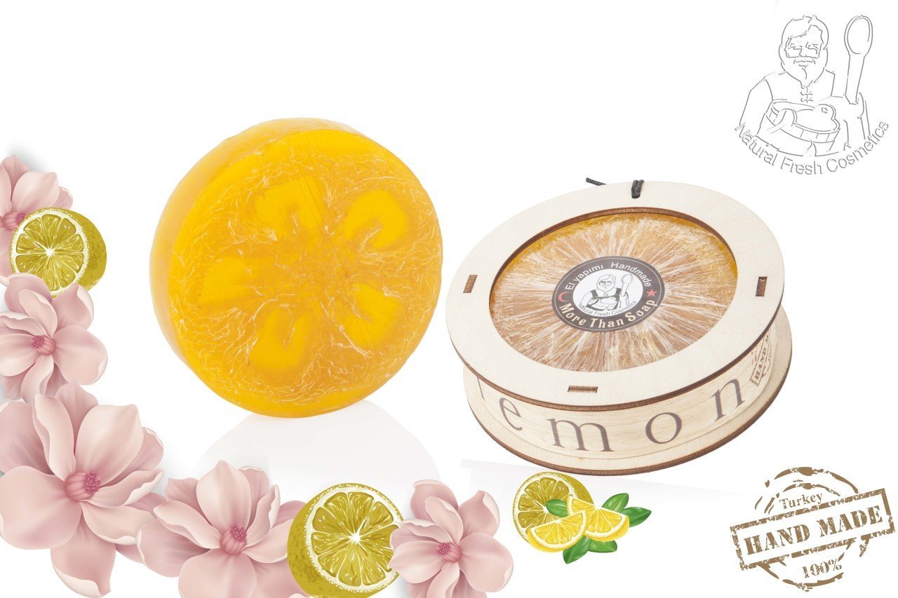 Limon Lifli Gliserinli Sabun - Lemon  Fibrus Glycerin Soap 150 gr