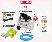 Full Set 4 Kuletaş 50 Litre Hava Kompresörü