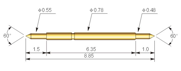 TGA078-885-AA RF bağlantı pini (Gold Plated)  3 GHz @-1db