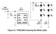 TPS61060DRBR  LED Lighting Drivers 15V 400mA Switch 1MHz Boost Converter