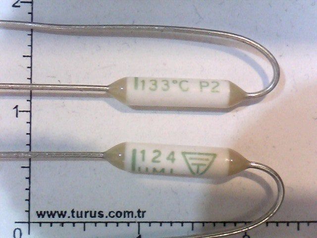 133°C 2 Amper 250 Volt Termal Sigorta (124 Thermal Cutoff)