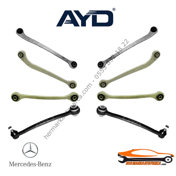 Mercedes W140 Arka Denge Kolu (Salıncak) 8 Parça Kit Tk.