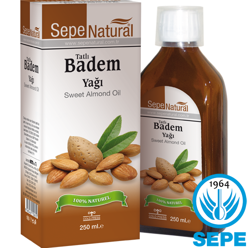 Tatlı Badem Yağı 250 ml %100 Saf Soğuk Sıkım Badem Yağı