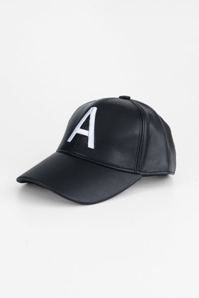 Kişiye Özel Harf Nakışlı Harf Seçilebilir Deri Baseball Cap Şapka