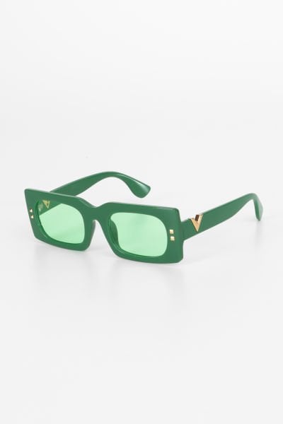 Viox Dikdörtgen Kemik Güneş Gözlüğü - Yeşil