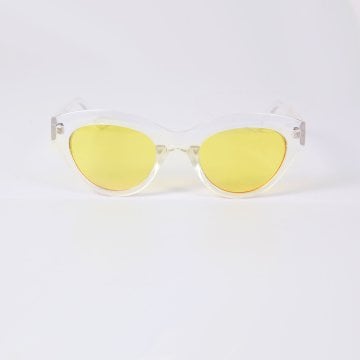 Kedi Güneş Gözlüğü - Sarı Şeffaf Cam