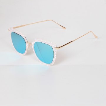 Vintage Güneş Gözlüğü - Mavi Aynalı Cam
