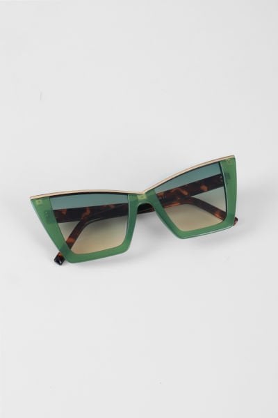 Brendon Cateye Kemik Çerçeve Güneş Gözlüğü - Yeşil