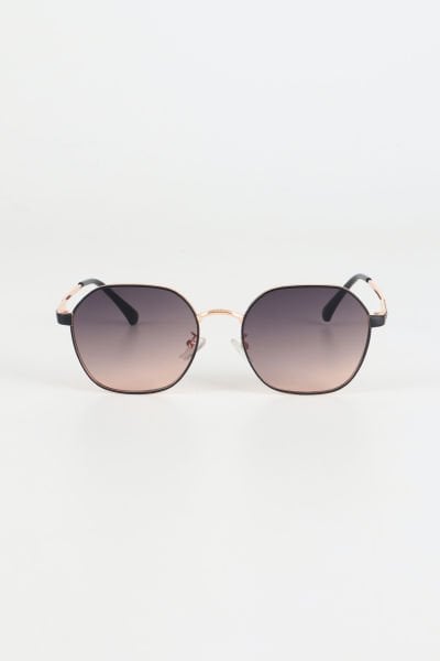 Oynx Oval Metal Güneş Gözlüğü - Degarde Çift Renkli Cam