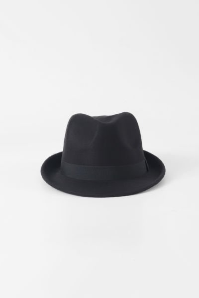 Kısa Kenarlı Fötr Şapka - Siyah