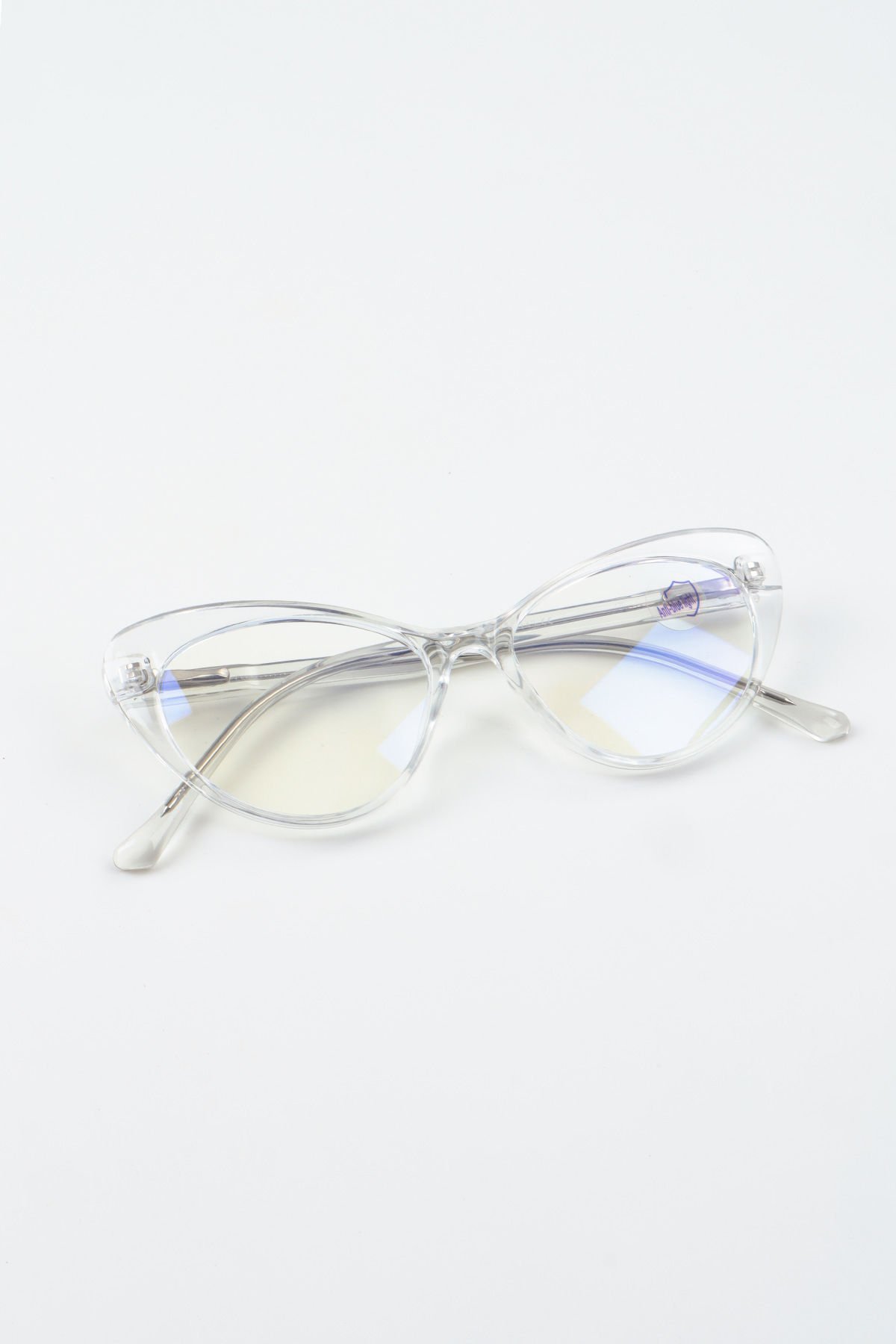 Geraldine Cateye Mavi Işık Filtreli Koruyucu Gözlük - Şeffaf Çerçeve Blue block Cam