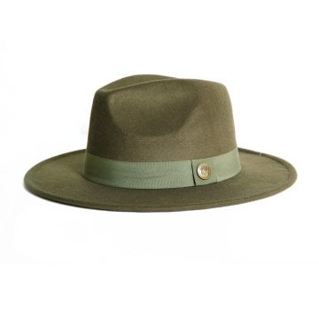 Bayan Fötr Şapka - Yeşil