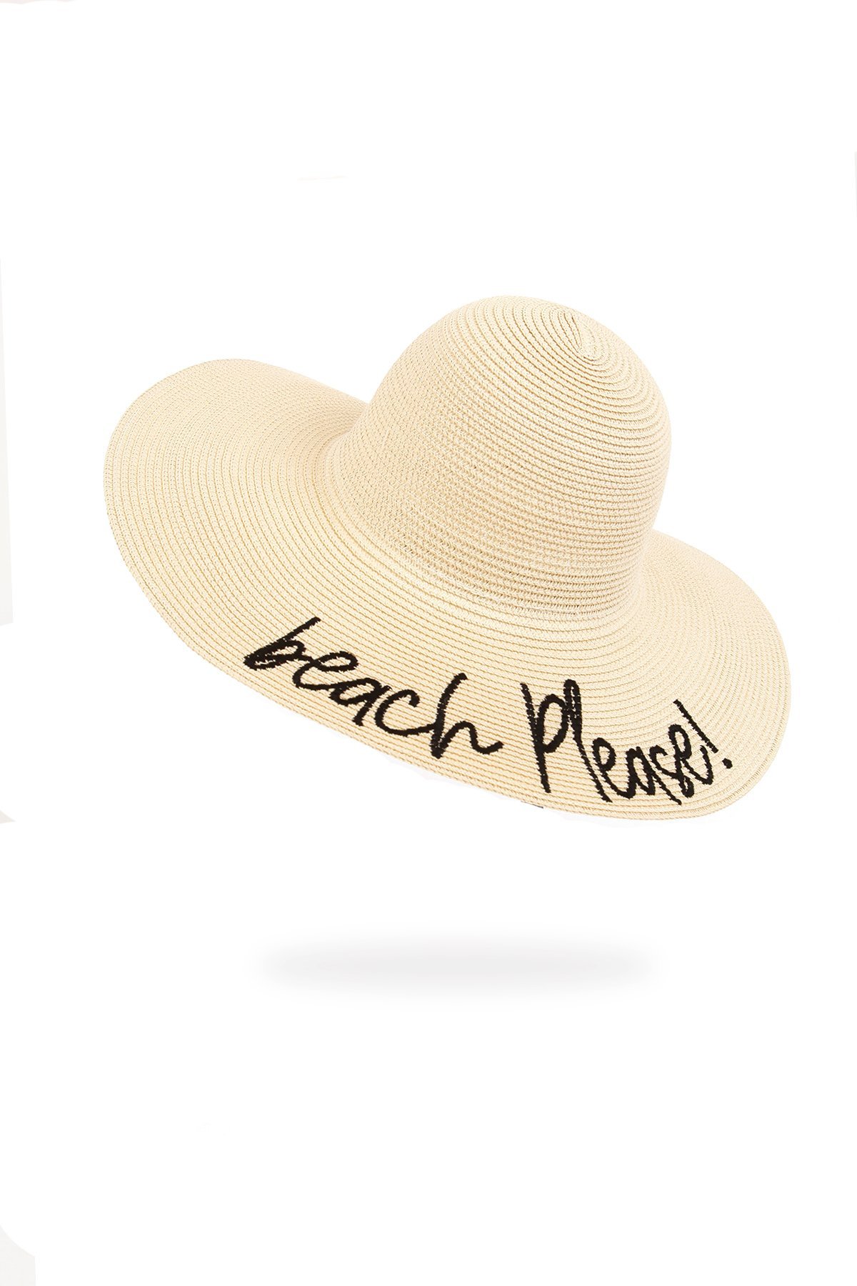 Beach Please Bej Hasır Plaj Şapkası