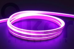 1 CM KESİLEBİLEN MOR NEON LED 12V 6MM