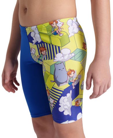 BOY'S ARENA FANTASIZE SWIM JAMMER/MULTI GREY ROYAL ERKEK ÇOCUK MAYOSU