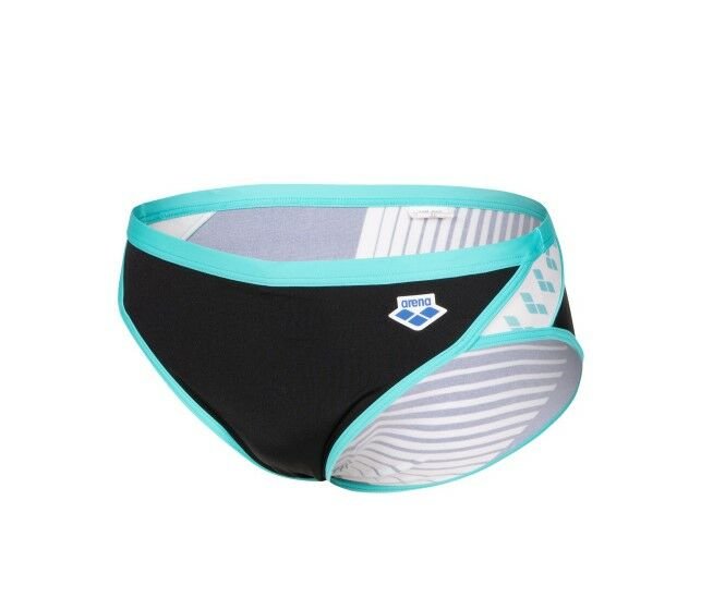 MEN'S ARENA ICONS SWIM BRIEFS LOGO ERKEK YÜZÜCÜ MAYOSU /BLACK-WHITE-BLUE DIAMOND