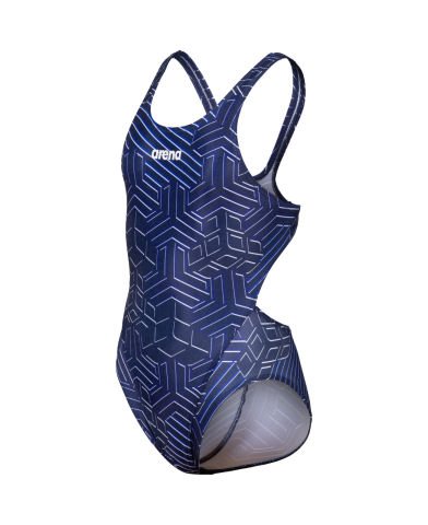 GIRLS ARENA KIKKO PRO SWIM TECH L KIZ ÇOCUK YÜZÜCÜ MAYOSU /NAVY MULTI