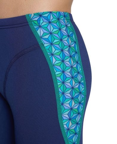 BOY'S ARENA STARFISH SWIM JAMMER/ NAVY-TURQUOISE MULTI