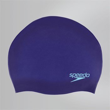 SPEEDO JUNIOR PLAIN MOULDED SILICONE CAP/SKY BLUE
