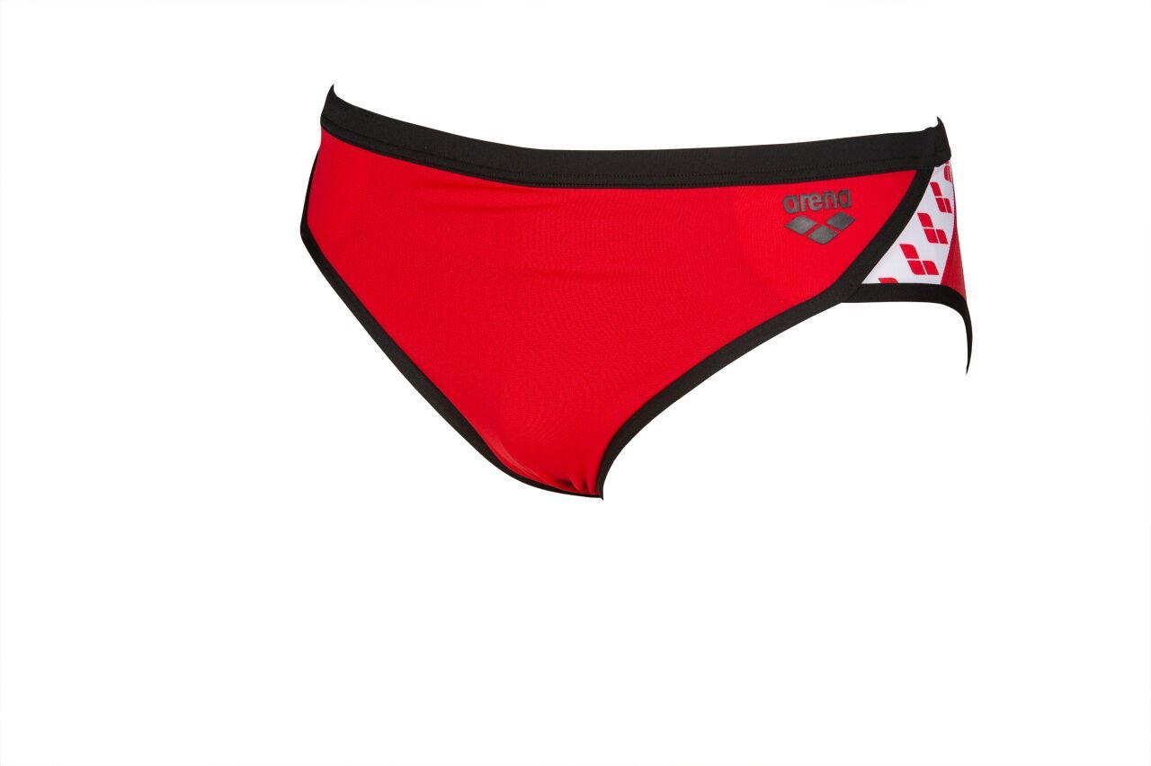 M TEAM STRIPE BRIEF ERKEK YÜZÜCÜ MAYOSU /   RED BLACK