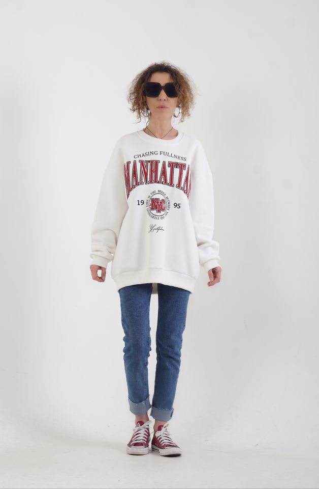 Manhattan Nakışlı Sweat