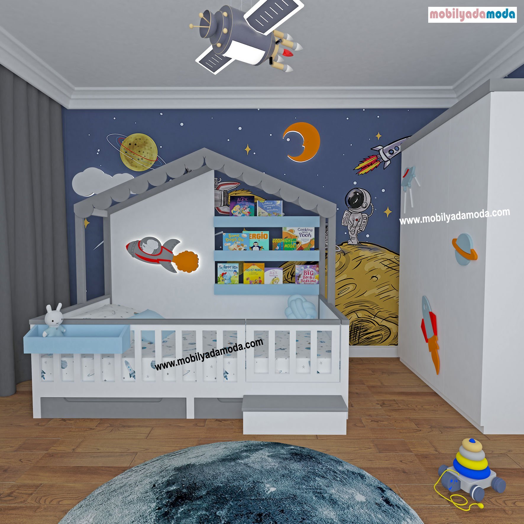 En Kullanışlı Uzaylı Montessori Çocuk Odaları- Space Montessori Rroom
