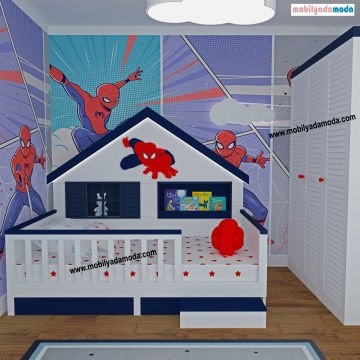 En Kullanışlı Montessori Çocuk Odaları- Spiderman Montessori Room