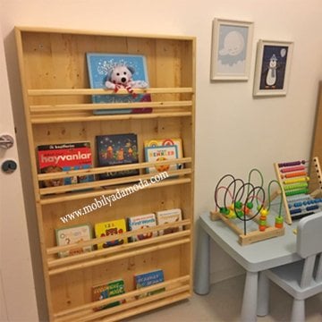 Montessori Duvara Monte Kitaplık 4 Raflı