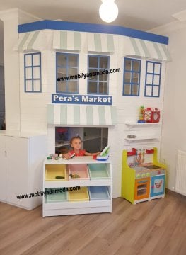 Salon için Oyun& Oyuncak Depolama Alanı- Pera'nın Marketi-
