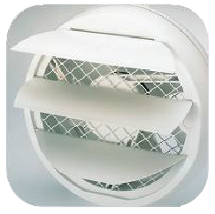 hcm-n-150 220 m3/h, 40db cam-duvar tipi, geri akış panjurlu aksiyal fan