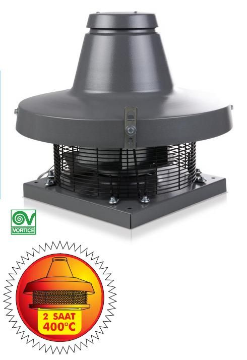 torrette trt 50 ed (380 v) yatay atışlı çatı radyal fanları 4500/3800m3/h, 72,5db