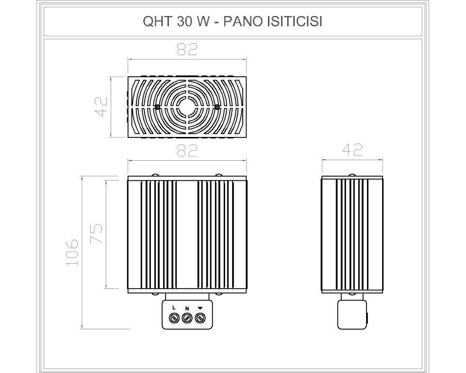 QHT 30 W | Pano Isıtıcısı | 110 - 240 V. | 30 Watt