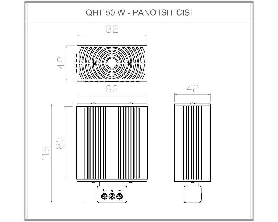 QHT 50 W | Pano Isıtıcısı | 110 - 240 V. | 50 W