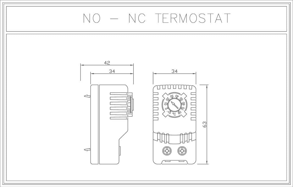 Qht-no pano termostatı, Pano Soğutması Kontrolü İçin