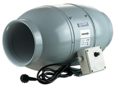 iso-mix 150 (410-550 m3/h) 26-33db ses izolasyonlu polimer kaplı yuvarlak kanal tipi fan