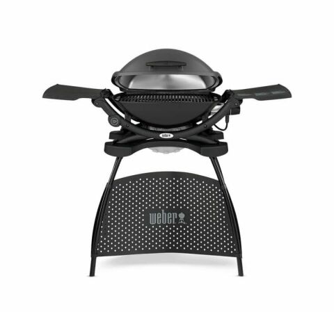 Weber Q 2400 Elektrikli Mangal Koyu Gri Stand ve Yan Tezgahlı