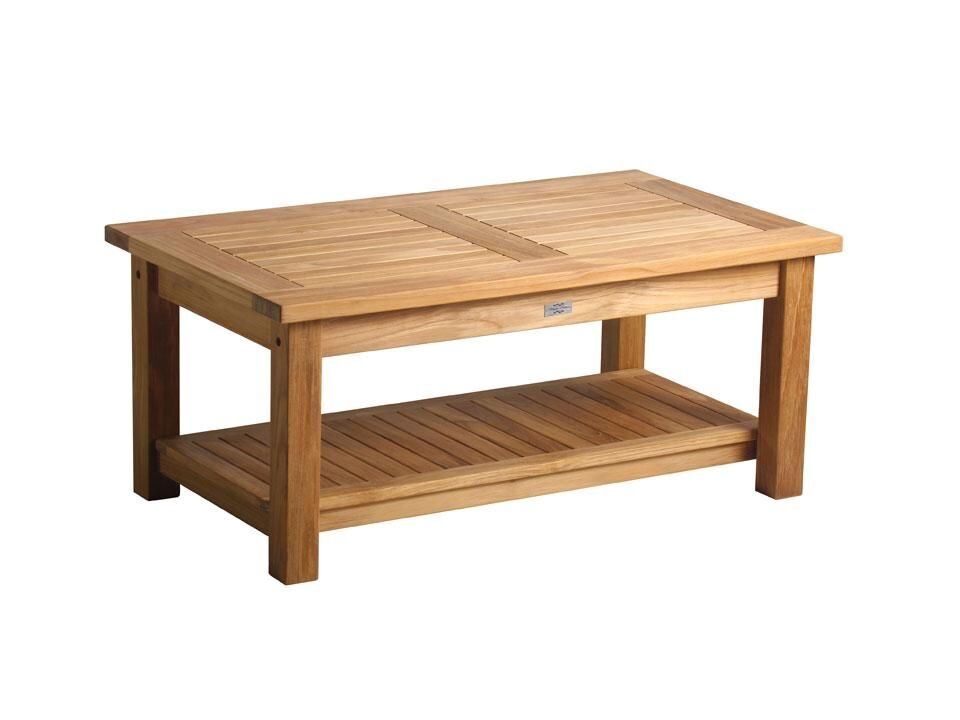 Classic Teak Dikdörtgen Çift Katlı Sehpa 60x105 Cm