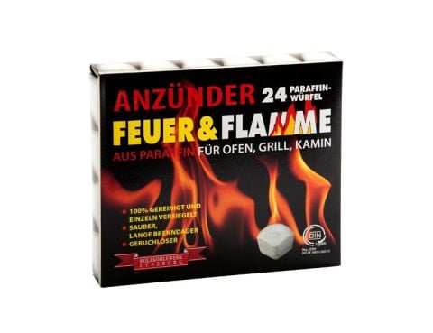 Feuer & Flamme Mangal Kömürü Tutuşturucu Tutuşturma Küpleri 24 Adet