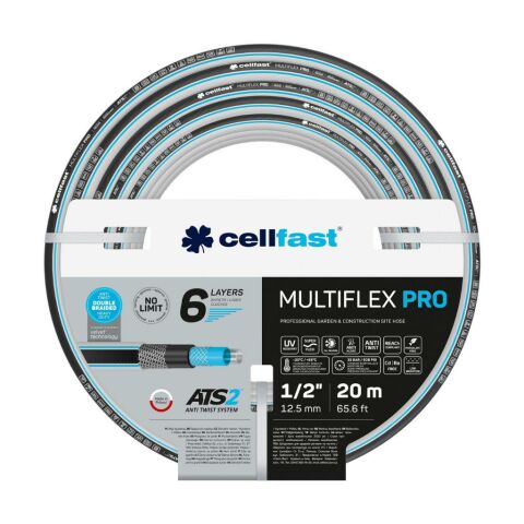 Cellfast Multiflex Pro 6 Katmanlı Bahçe Sulama Hortumu 1/2'' 20 m