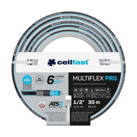 Cellfast Multiflex Pro 6 Katmanlı Bahçe Sulama Hortumu 1/2'' 30 m