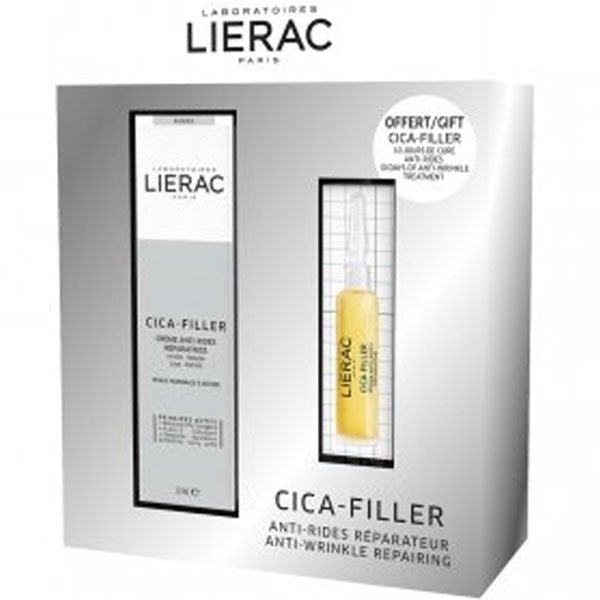 Lierac Cica-Filler Cream Kırışıklık Karşıtı Krem 40 ml + Cica-Filler Serum 10 ml