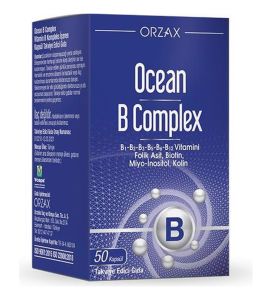 Orzax Ocean B Complex Takviye Edici Gıda 50 Kapsül