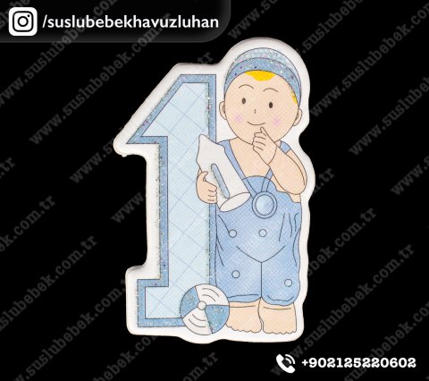 1 Yaş Biberonlu Bebek Sticker 50'li Paket