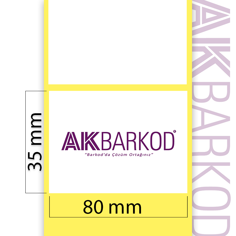 35 x 80 mm Tekli Termal Sticker (1.000)