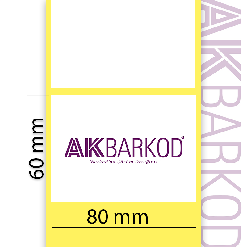 60 x 80 mm Tekli Termal Sticker (1.000)