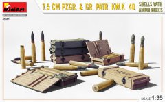 MiniArt MiniArt 7.5 cm Pzgr. & Gr. Patr. Kw.K. 40  Mermiler ve Cephane Kutuları