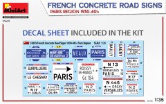 MiniArt Fransa Beton Yol İşaretleri. Paris Bölgesi 1930-40