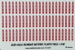 1/48 Remove Before Flight Flamaları 3D Decal Set