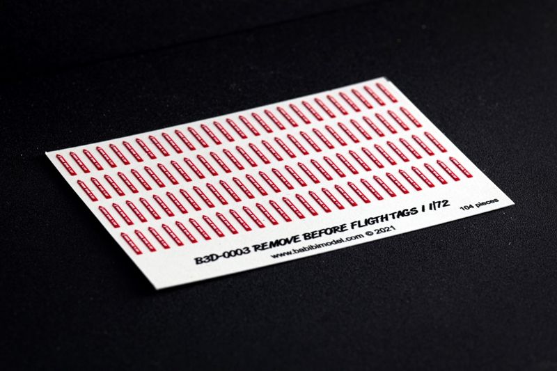 1/72 Remove Before Flight Flamaları 3D Decal Set